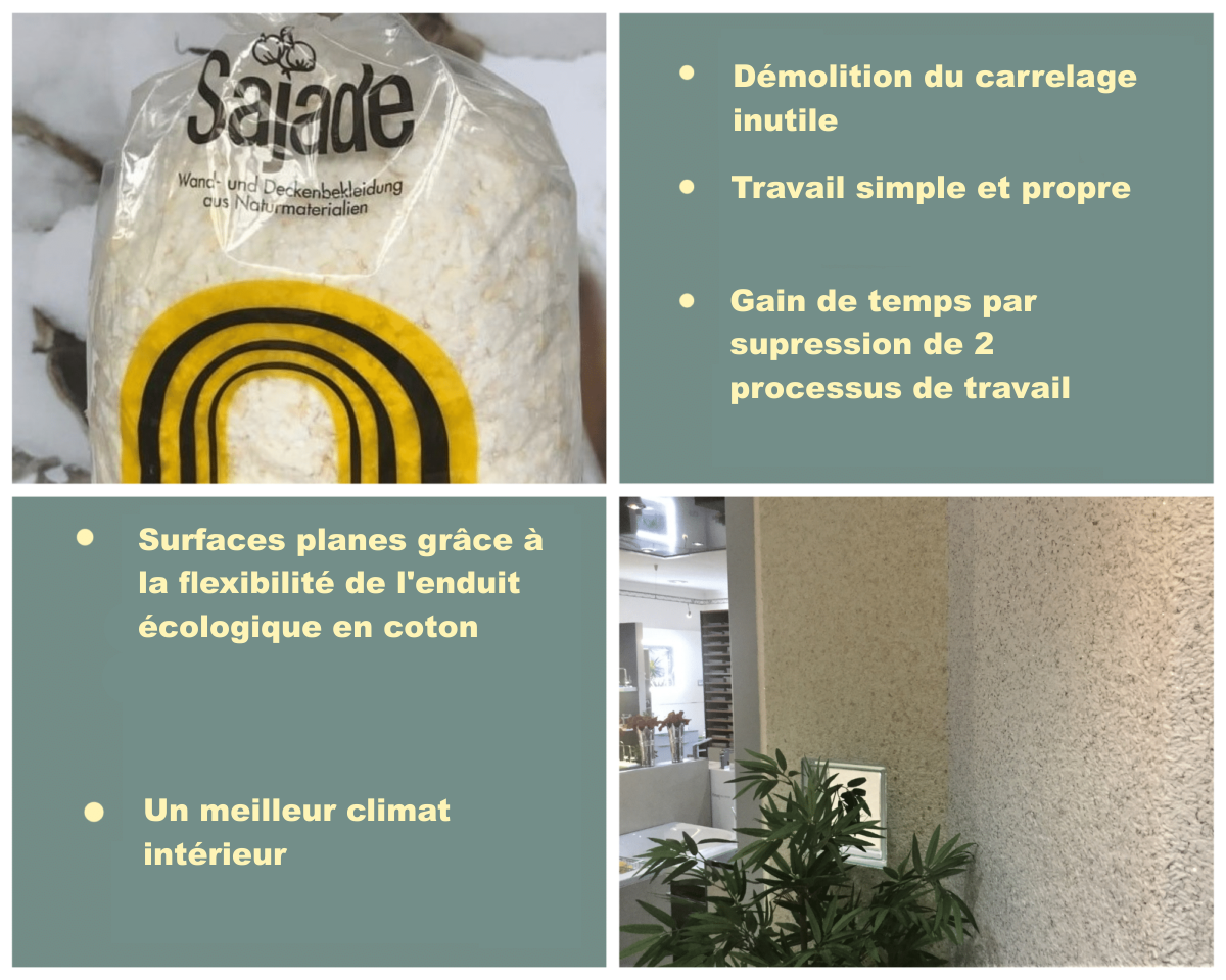 Sajade sur carrelage avantage